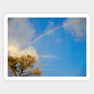 Blue sky and a beautiful rainbow | Photography Sticker